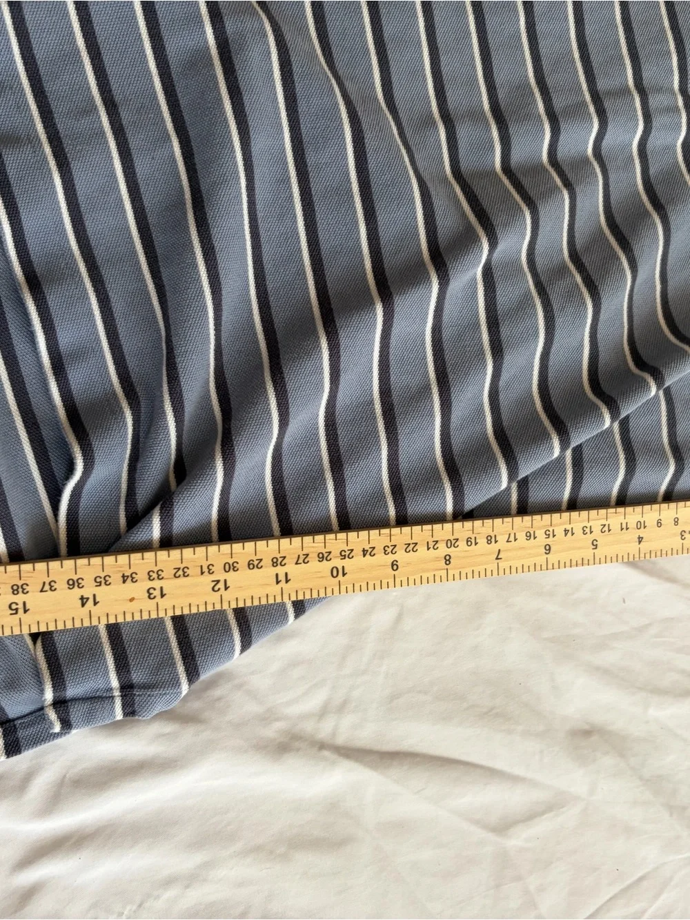 Ralph Lauren Men's Striped Polo - Light Blue & Gray Size XL